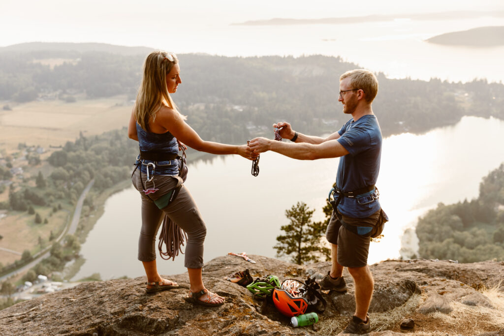 rock climbing elopement