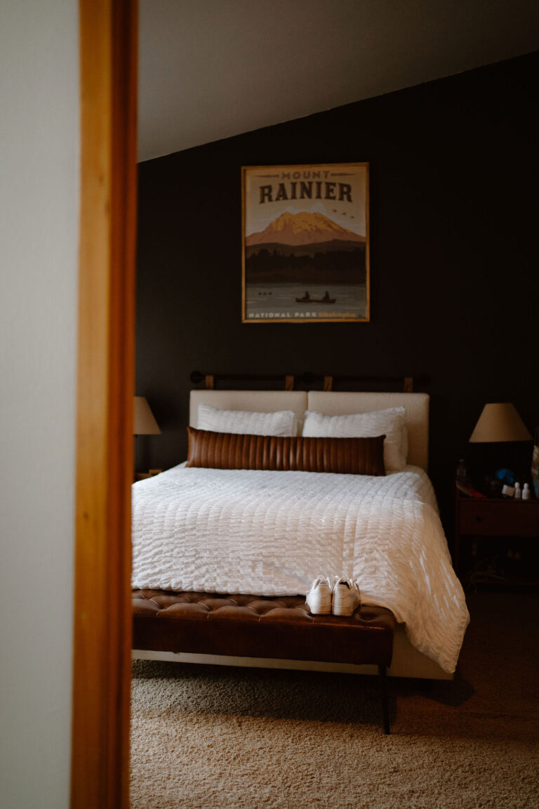 an interior of an airbnb during a mt rainier micro wedding